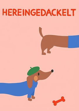 Hereingedackelt Dachshund Art