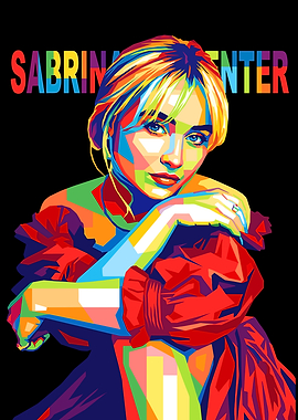 Sabrina Carpenter Pop Art Portrait