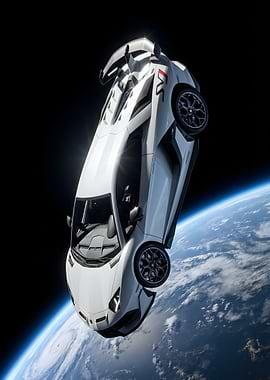 Lamborghini Aventador SVJ in Space