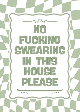 No Swearing House Rules Art