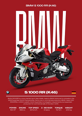 BMW S 1000 RR (K46) Motorcycle Poster