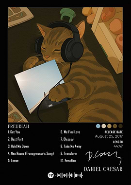 Freudian Album Cover with Cat