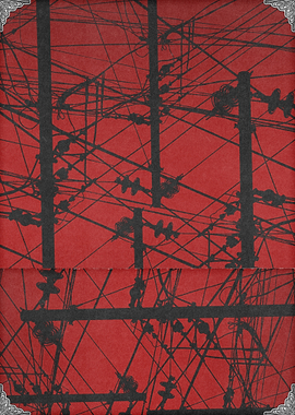 Red and Black Abstract 'SIGNAL' Poster Made By Toku