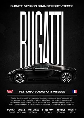 Bugatti Veyron Grand Sport Vitesse Poster