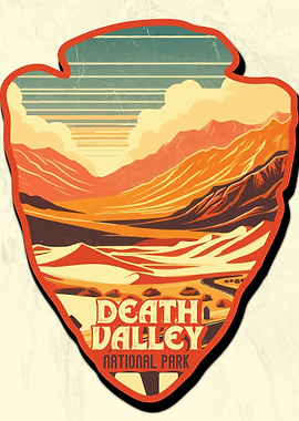 Vintage Death Valley National Park, Retro National park, United States of America Death Valley