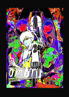 Omori Game Colorful Abstract Art
