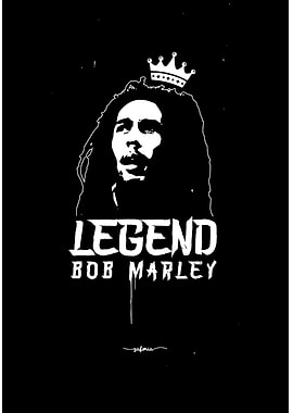 Bob Marley Legend Black and White
