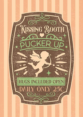 Kissing Booth Valentine's Day Sign