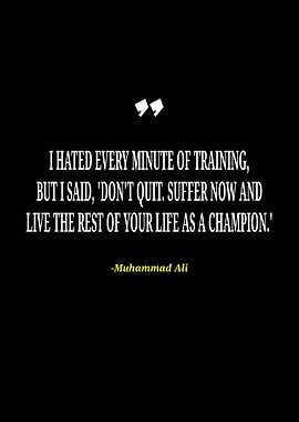 Muhammad Ali Inspirational Quote Poster