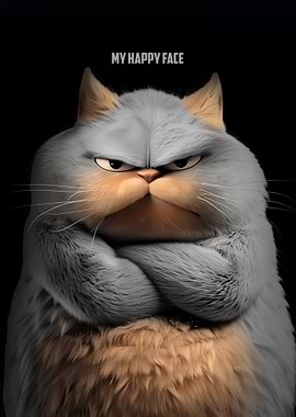 Grumpy Cat with Crossed Arms