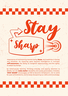 Stay Sharp Motivational Poster
