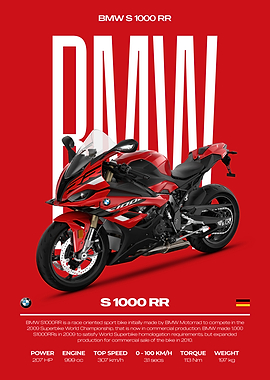 BMW S 1000 RR Motorcycle Poster