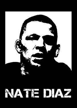 Nate Diaz Black and White Portrait
