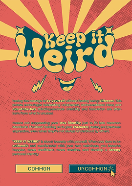 Keep It Weird Retro Poster