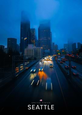 Seattle Cityscape at Night