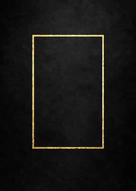 Golden Silence – Minimalist Black and Gold Luxury Wall Art