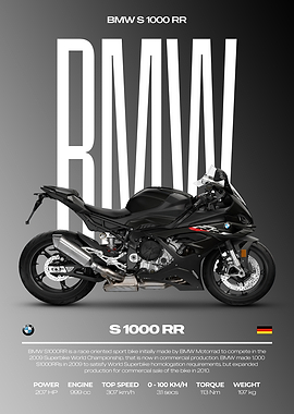 BMW S 1000 RR Motorcycle Poster