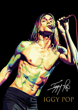 Iggy Pop Colorful Portrait