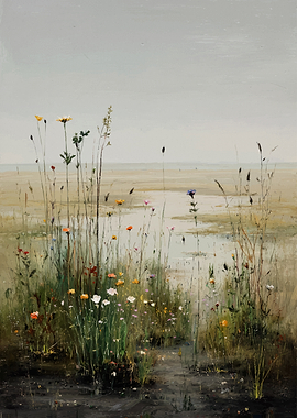 Impressionistic Floral Meadow Painting