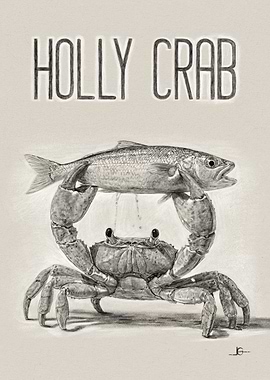 Holly Crab Pencil Drawing
