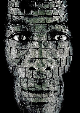 Mosaic Portrait in Black and White