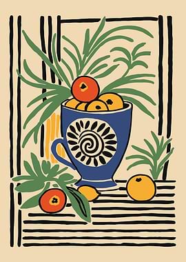 Still Life with Fruit and Plants