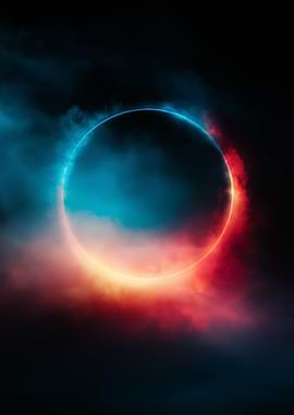 Abstract Ring of Light and Cloud