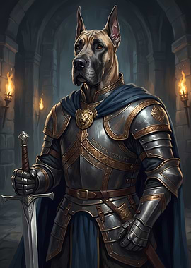 Great Dane Knight in Shining Armor