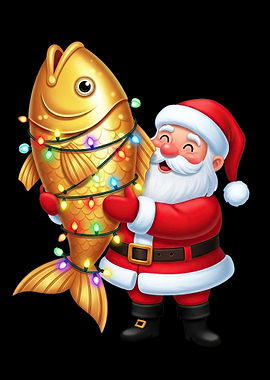 Santa Claus with Christmas Fish