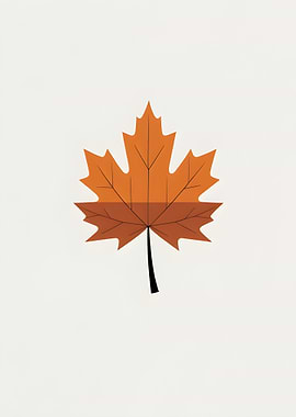 Minimalist Maple Leaf Illustration