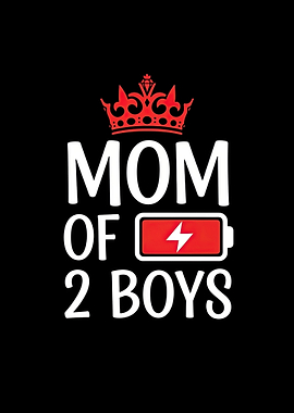Mom of 2 Boys Graphic