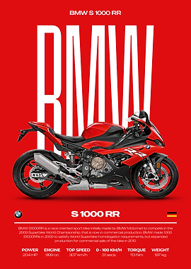BMW S 1000 RR Motorcycle Poster