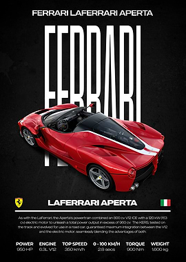 Ferrari LaFerrari Aperta Red Car