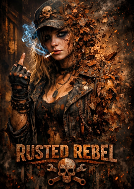 Rusted Rebel: Industrial Grunge Defiance