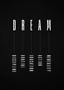 Dream Success Acronym Art