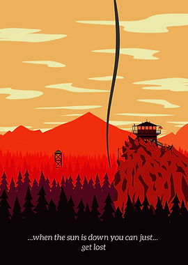 Firewatch Inspired Landscape Illustration