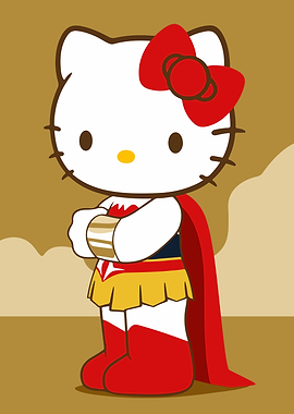 Hello Kitty as a Superhero