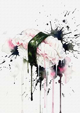 Hamo Nigiri Sushi Watercolor Art