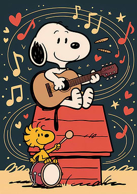Snoopy and Woodstock Musical Duo