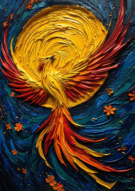 Phoenix Rising Oil Painting