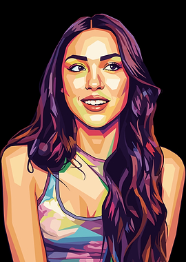 Olivia Rodrigo Colorful Portrait