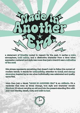 Made in Another Era Retro Poster