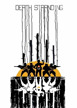 Death Stranding Silhouette Poster