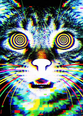 Hypnotic Glitch Cat