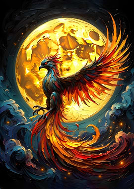 Phoenix Rising Before the Moon