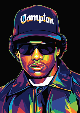 Eazy-E Colorful Portrait