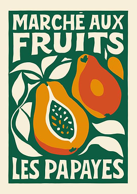 Marché aux Fruits: Papaya Art Print
