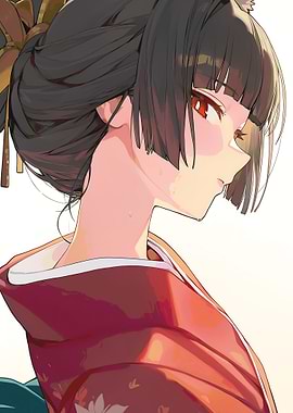 Anime Girl in Kimono