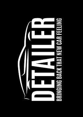 Detailer Car Service Black and White