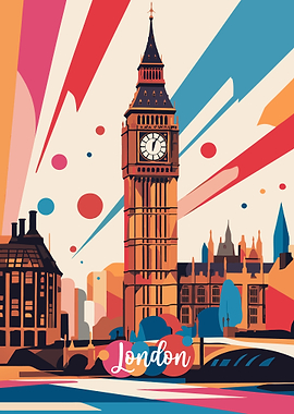 Big Ben London Cityscape Art